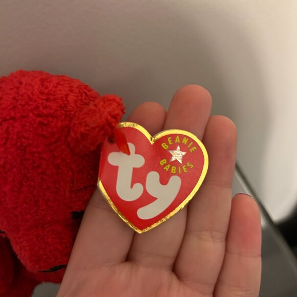 TY BEANIE BABY Mistletoe The Bear With Tags Retired 2000 Plush 8.5" - Picture 5 of 8